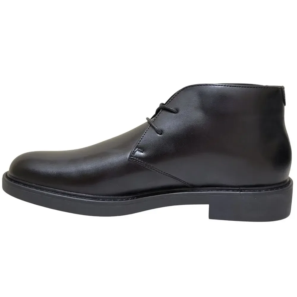 Alfani Men Zane Lace Up Chukka Ankle Boots Size US 10.5M Black Faux Leather